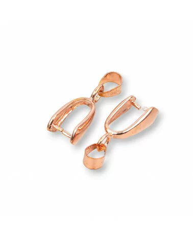 Gancio Per Pendente Di Ottone 14mm 200pz Oro Rosa-GANCI | Worldofjewel.com