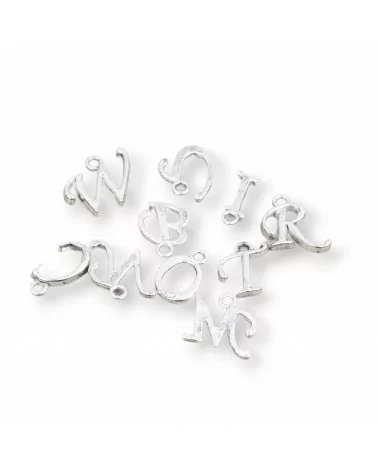 Pendenti Di Ottone Lettere Alfabeto 100gr Rodiato-PENDENTI E CHARMS | Worldofjewel.com