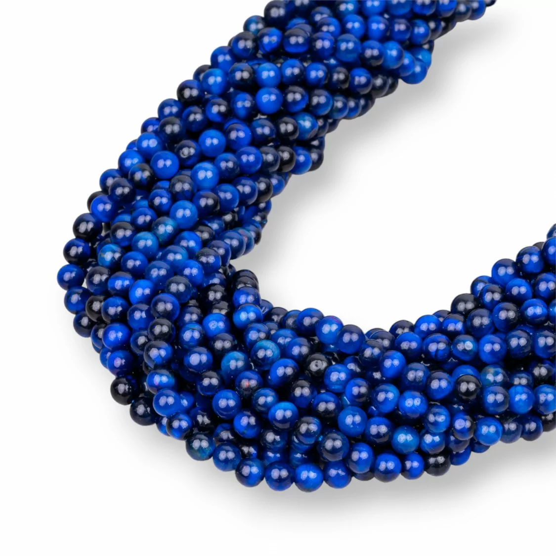 Occhio di Tigre Blu Lapis Tondo Liscio 4mm-OCCHIO DI TIGRE BLU | Worldofjewel.com