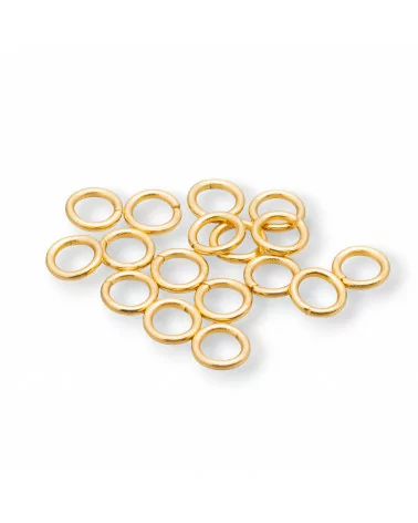 Contromaglia Anellini di Acciaio Aperto 0,7x4mm 50gr Placcato Oro 1450pz-ANELLINI APERTI | Worldofjewel.com