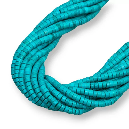 Rondelle Vert Turquoise Stabilisée 6x3mm