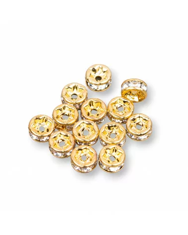 Distanziatore Rondelle Strass Di Acciaio 5mm 100pz Dorato-CONNETTORI CON STRASS | Worldofjewel.com