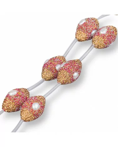 Perline a Filo Di Marcasite Strass Componente Barilotto Con Perle Di Fiume 17x26mm 8pz MOD8-PERLINE CON MARCASITE STRASS | Worldofjewel.com