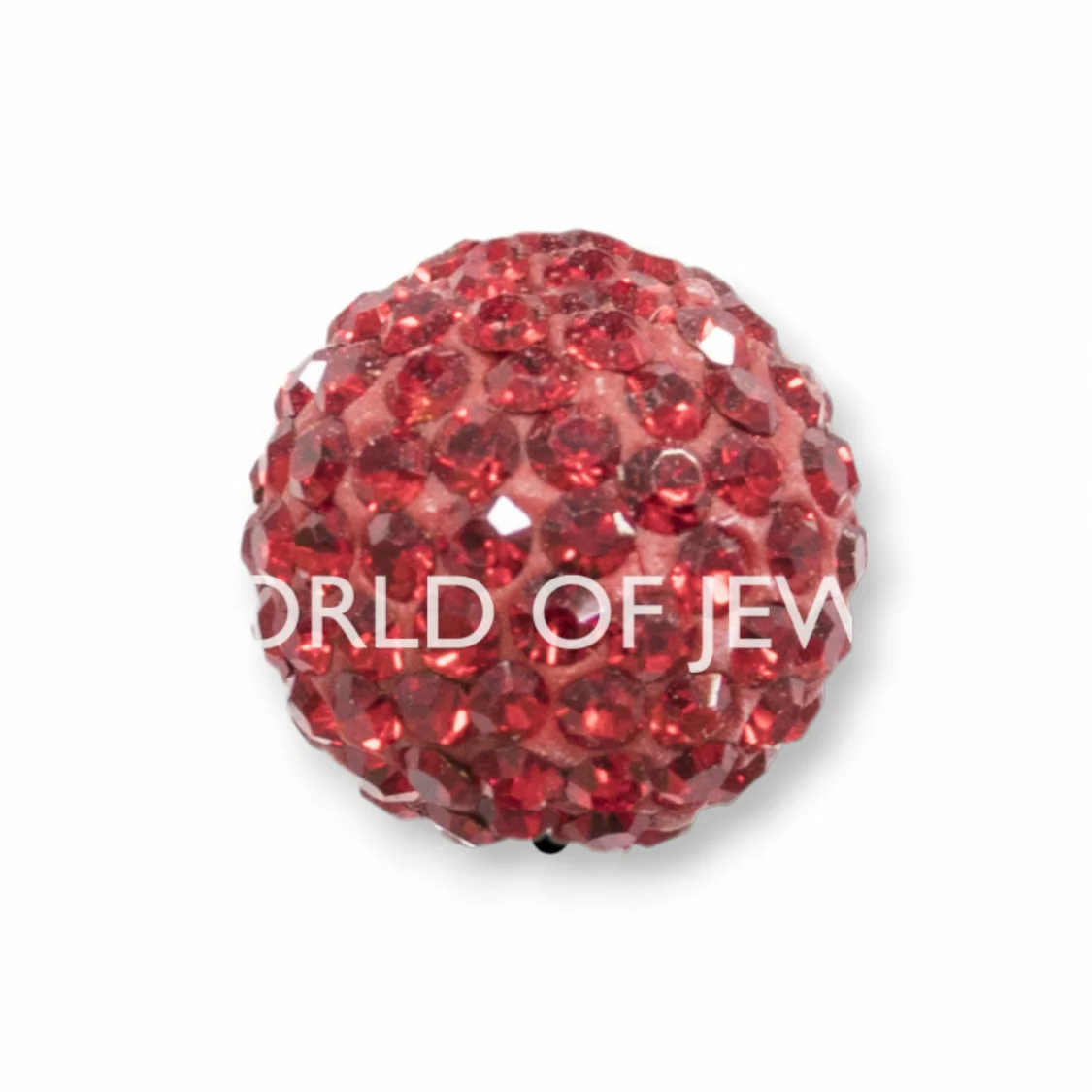 Perline a Filo Di Marcasite Strass Pallina Tonda 12mm 14pz Rosso-PERLINE CON MARCASITE STRASS | Worldofjewel.com