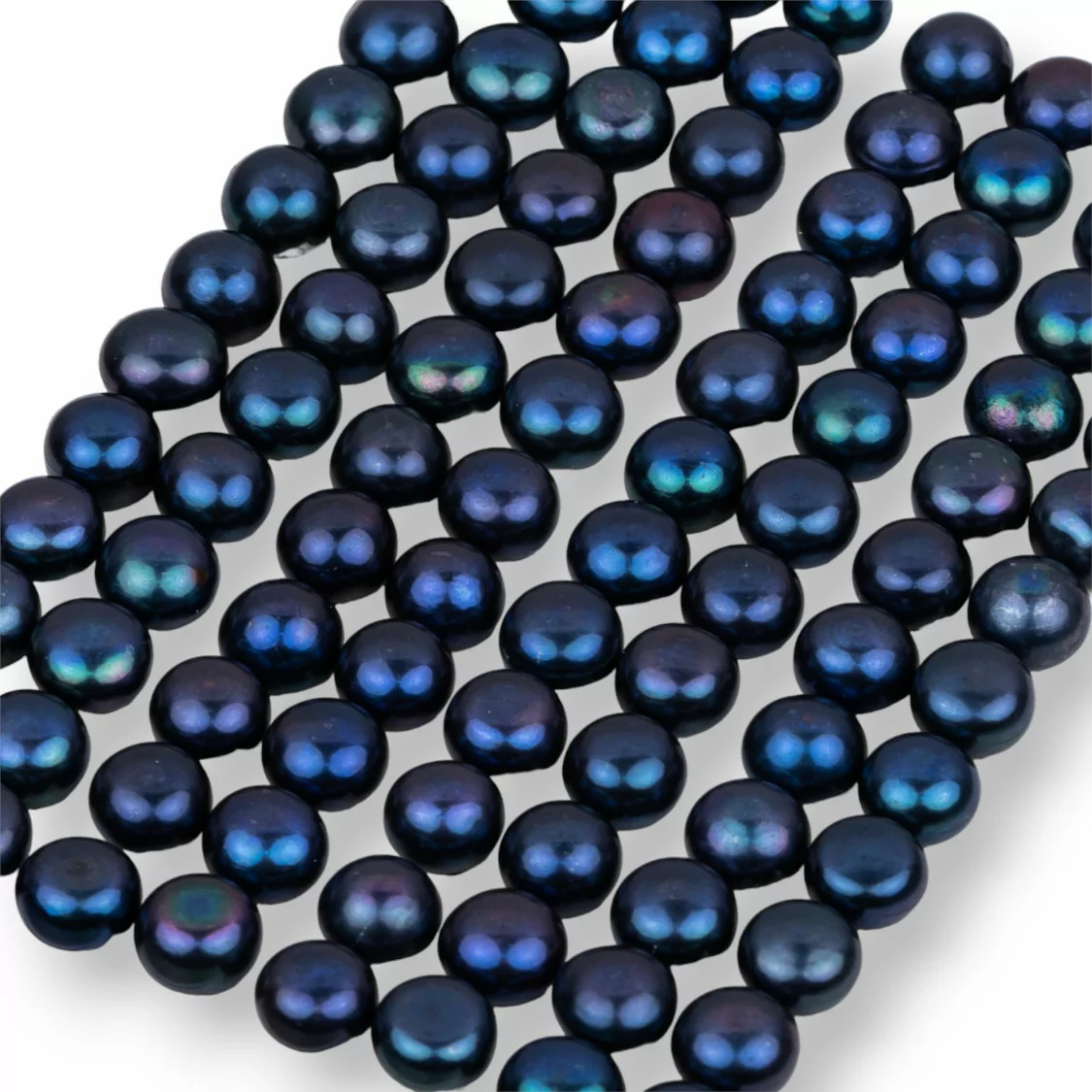 Perle di Fiume Bottoni Cabochon 1 Foro 7,0-7,5mm 48 Paia Blu-1 FORO BOTTONI | Worldofjewel.com