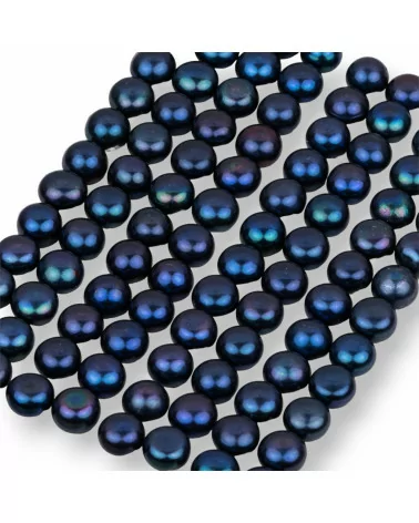 Perle di Fiume Bottoni Cabochon 1 Foro 7,0-7,5mm 48 Paia Blu-1 FORO BOTTONI | Worldofjewel.com