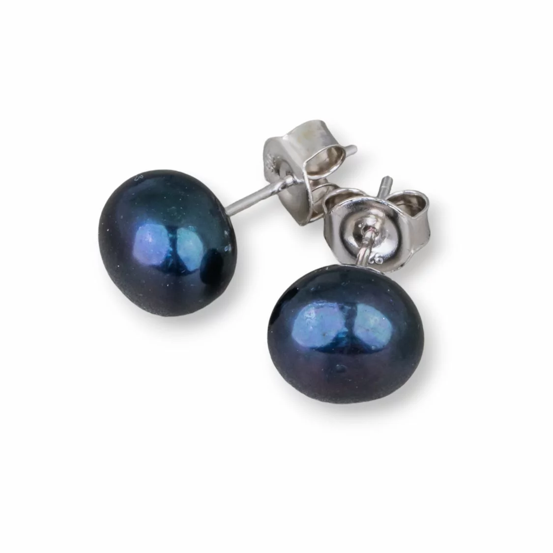 Orecchini Di Argento 925 E Perle Di Fiume 8,0-8,5mm 6 Paia Peacock-PERNO PERLE DI FIUME | Worldofjewel.com