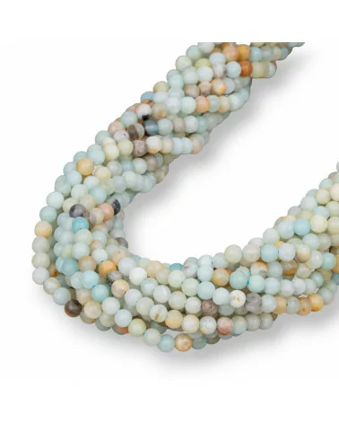 Amazzonite Multicolor Tondo Liscio 4mm-AMAZONITE MULTICOLOR | Worldofjewel.com