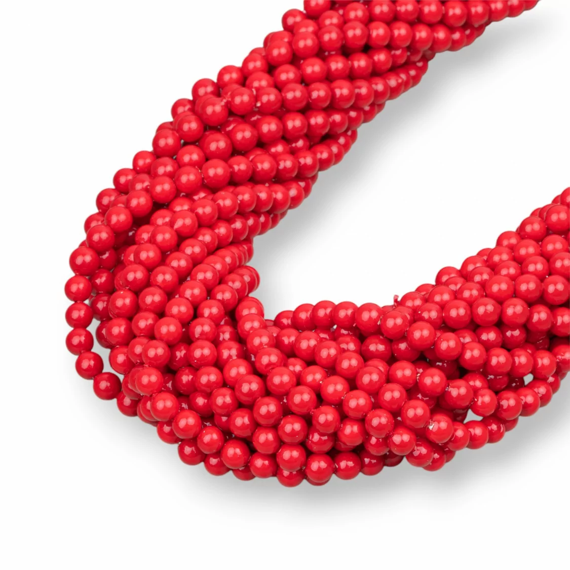 Perle di Maiorca Rosso Tondo Liscio 3mm-PERLE ROSSE | Worldofjewel.com