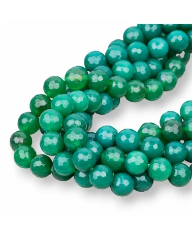 Agata Verde Perlina Tonda Sfaccettata 10mm-AGATA VERDE | Worldofjewel.com