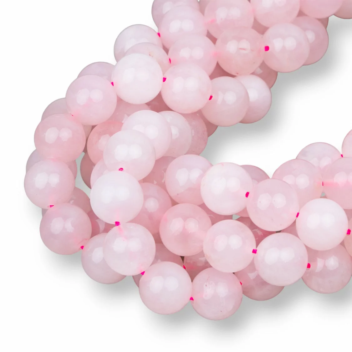 Quarzo Rosa Tondo Liscio 16mm Milk-QUARZO ROSA | Worldofjewel.com