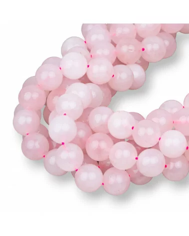 Quarzo Rosa Tondo Liscio 16mm Milk-QUARZO ROSA | Worldofjewel.com