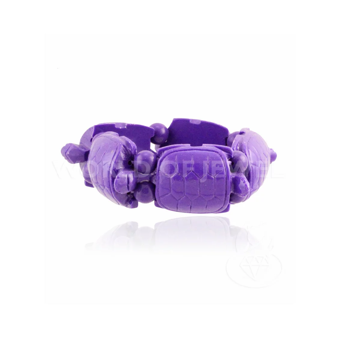 Bracciale Di Pietre Dure Tartaruga Grande 23x30mm Resina Viola-BRACCIALI BIJOUX | Worldofjewel.com