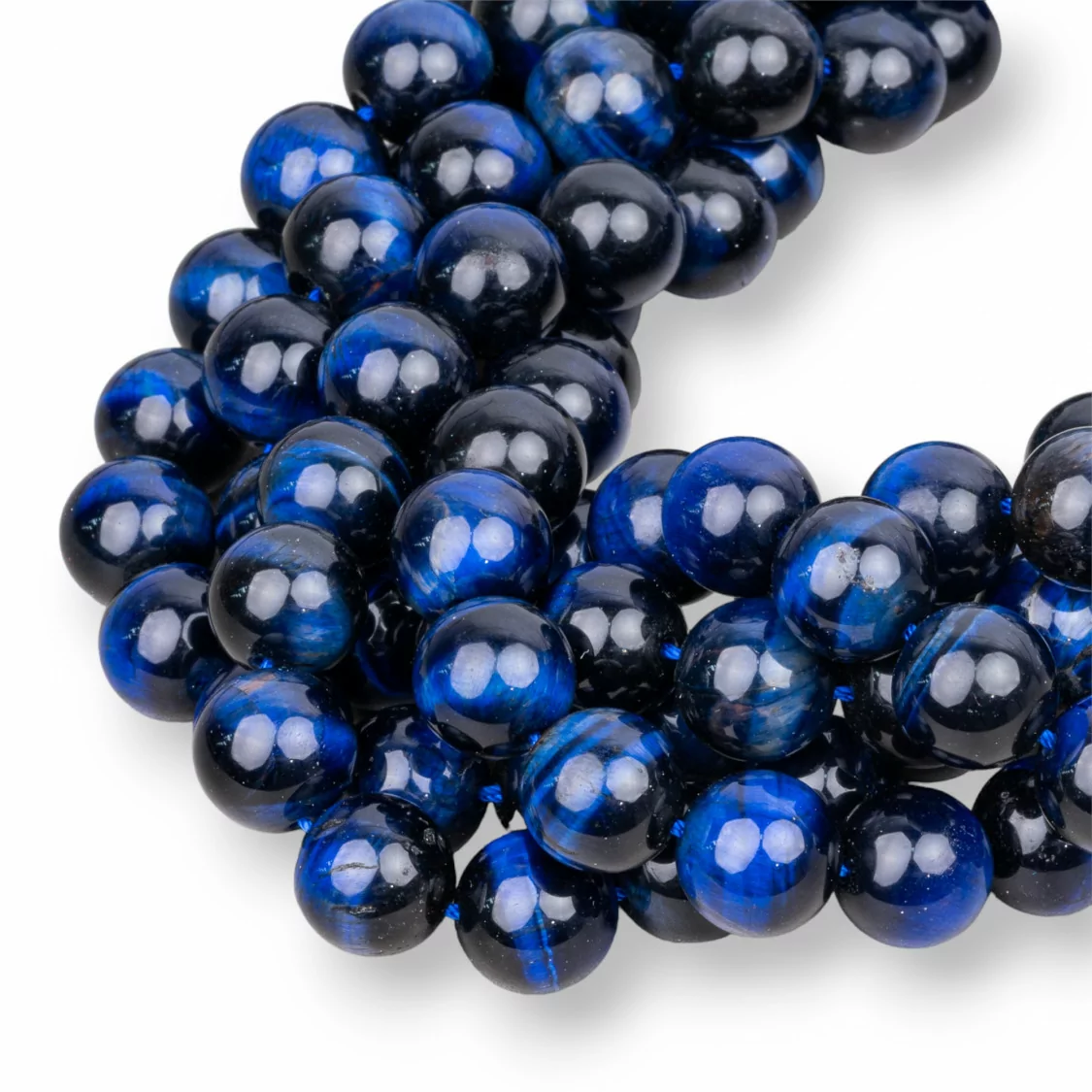 Occhio di Tigre Blu Lapis Tondo Liscio 10mm-OCCHIO DI TIGRE BLU | Worldofjewel.com