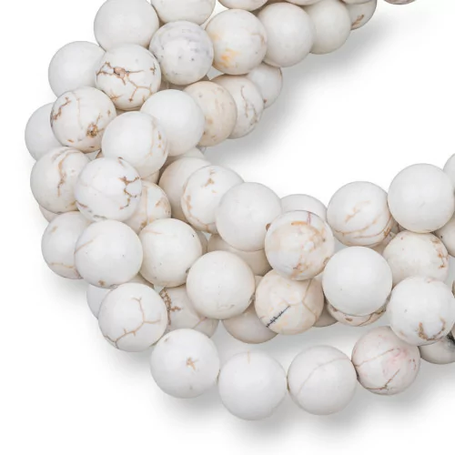 Aulite Magnesite Bianco Tondo Liscio 14mm-AULITE BIANCO | Worldofjewel.com