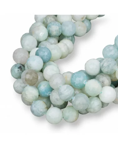 Acquamarina Milk Mix Perlina Tonda Sfaccettata 10mm-ACQUAMARINA MILK | Worldofjewel.com