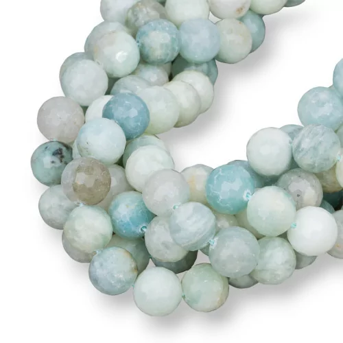 Acquamarina Milk Mix Perlina Tonda Sfaccettata 12mm-ACQUAMARINA MILK | Worldofjewel.com