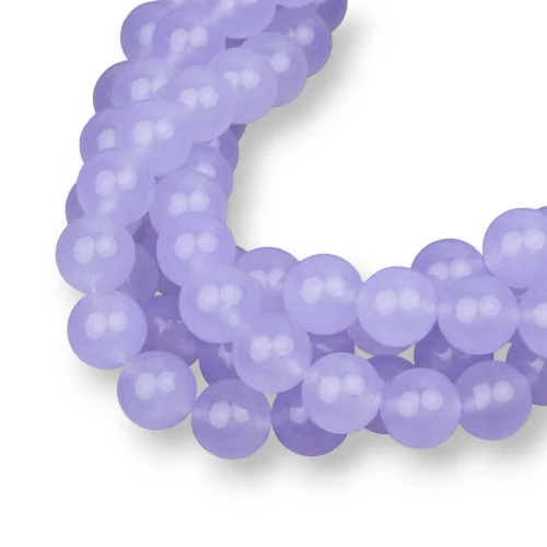 Giada Ghiaccio (Icy Jade) Lavanda Tondo Liscio 10mm-GIADA GHIACCIO | Worldofjewel.com