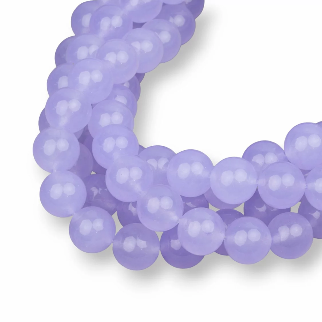 Giada Ghiaccio (Icy Jade) Lavanda Tondo Liscio 10mm-GIADA GHIACCIO | Worldofjewel.com