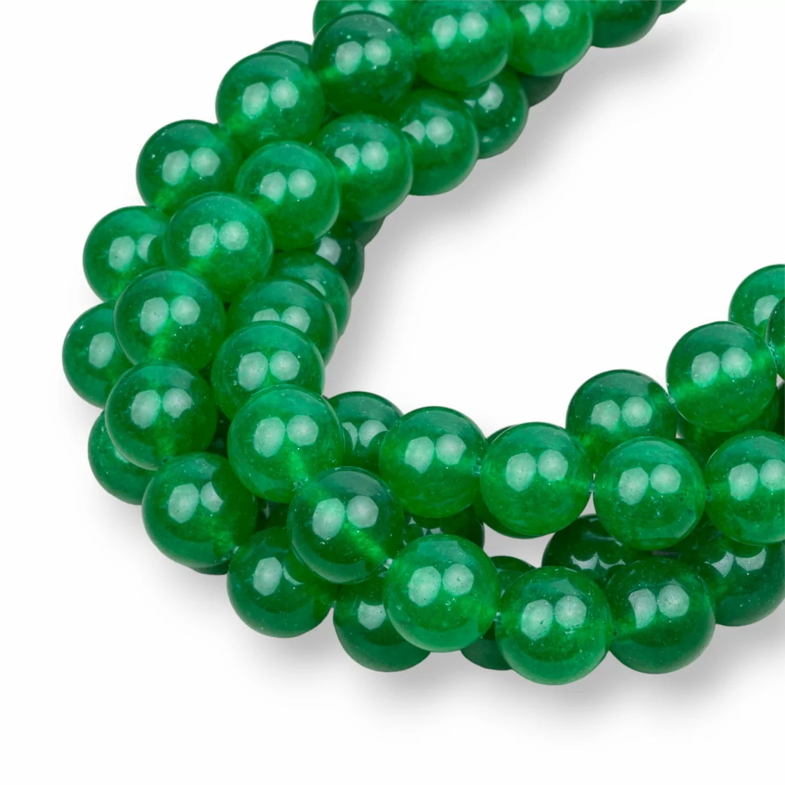 Giada Ghiaccio (Icy Jade) Verde Smeraldo Tondo Liscio 10mm-GIADA GHIACCIO | Worldofjewel.com