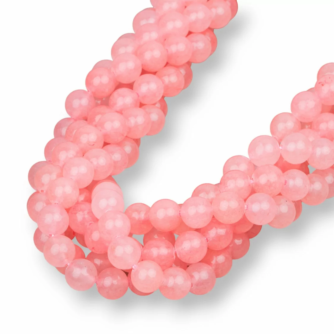 Giada Rosa Tondo Liscio 8mm Trasparente-GIADA ROSA | Worldofjewel.com