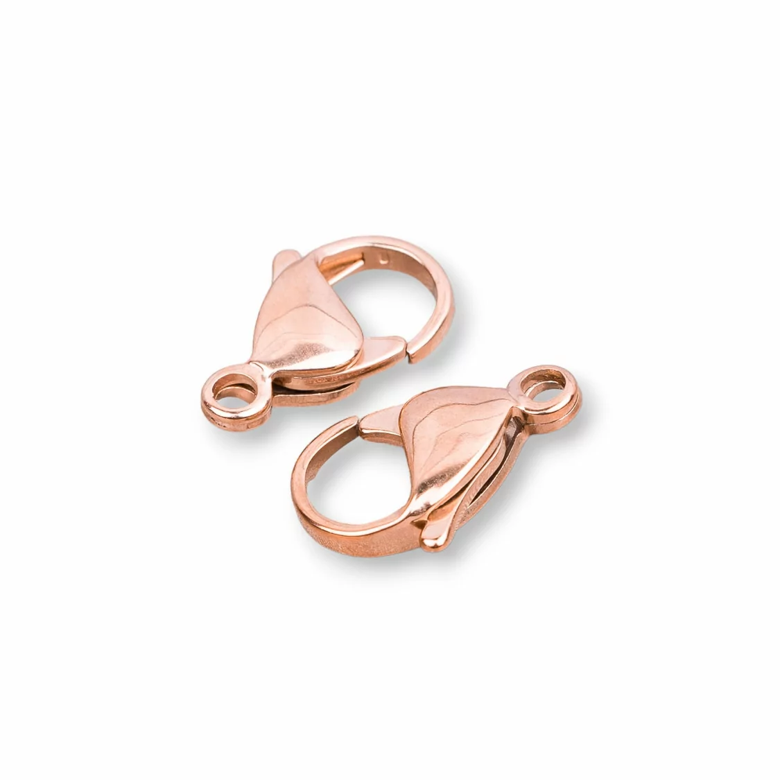 Chiusura Moschettone Di Acciaio316 Con Anellino 17mm 36pz Oro Rosa-CHIUSURE DI ACCIAIO | Worldofjewel.com