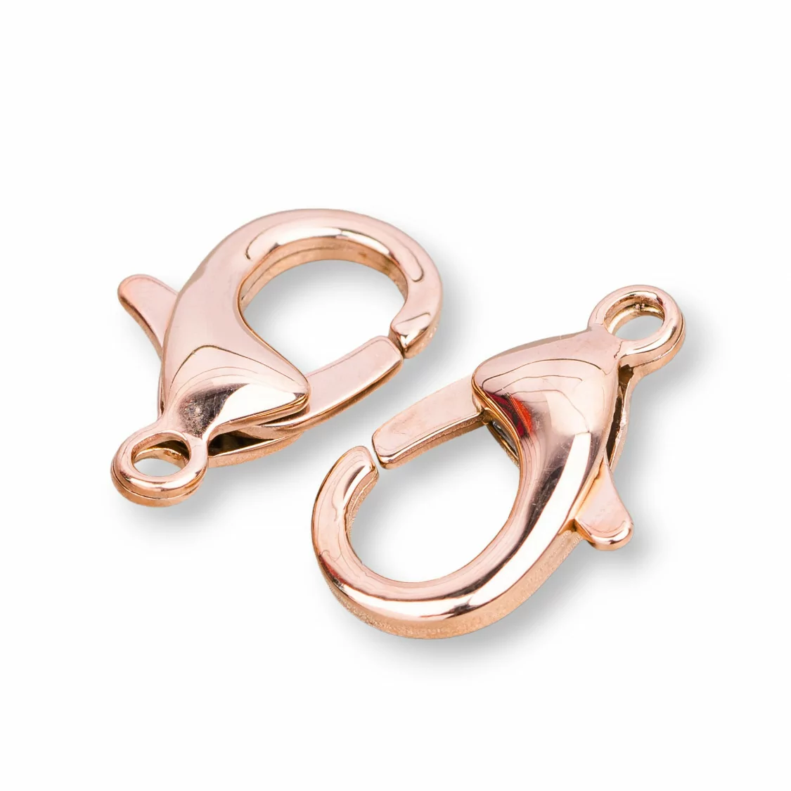 Chiusura Moschettone Di Acciaio316 Con Anellino 20mm 28pz Oro Rosa-CHIUSURE DI ACCIAIO | Worldofjewel.com