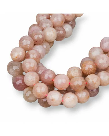 Strawberry Quartz - Quarzo Fragola Chiaro Perlina Tonda Sfaccettata 14mm-QUARZO FRAGOLA | Worldofjewel.com