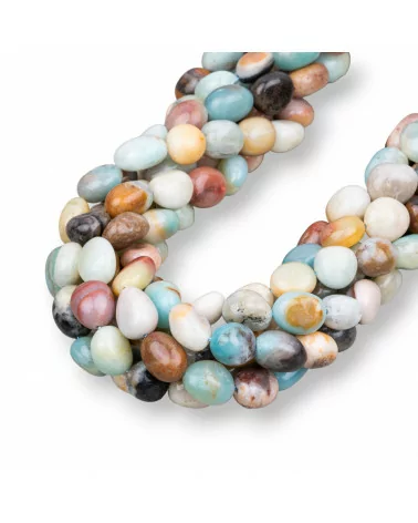 Amazzonite Multicolor Sasso Burattato 10x12mm-AMAZONITE MULTICOLOR | Worldofjewel.com