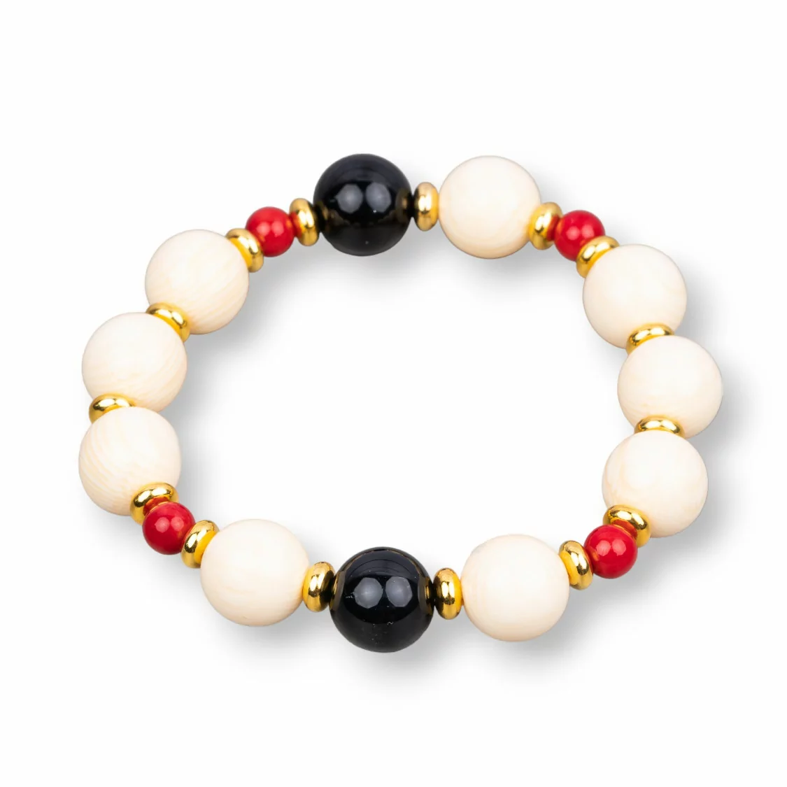 Bracciali Elasticizzato Di Pietre Dure Resina E Ottone Onice-BRACCIALI DI PIETRE DURE | Worldofjewel.com