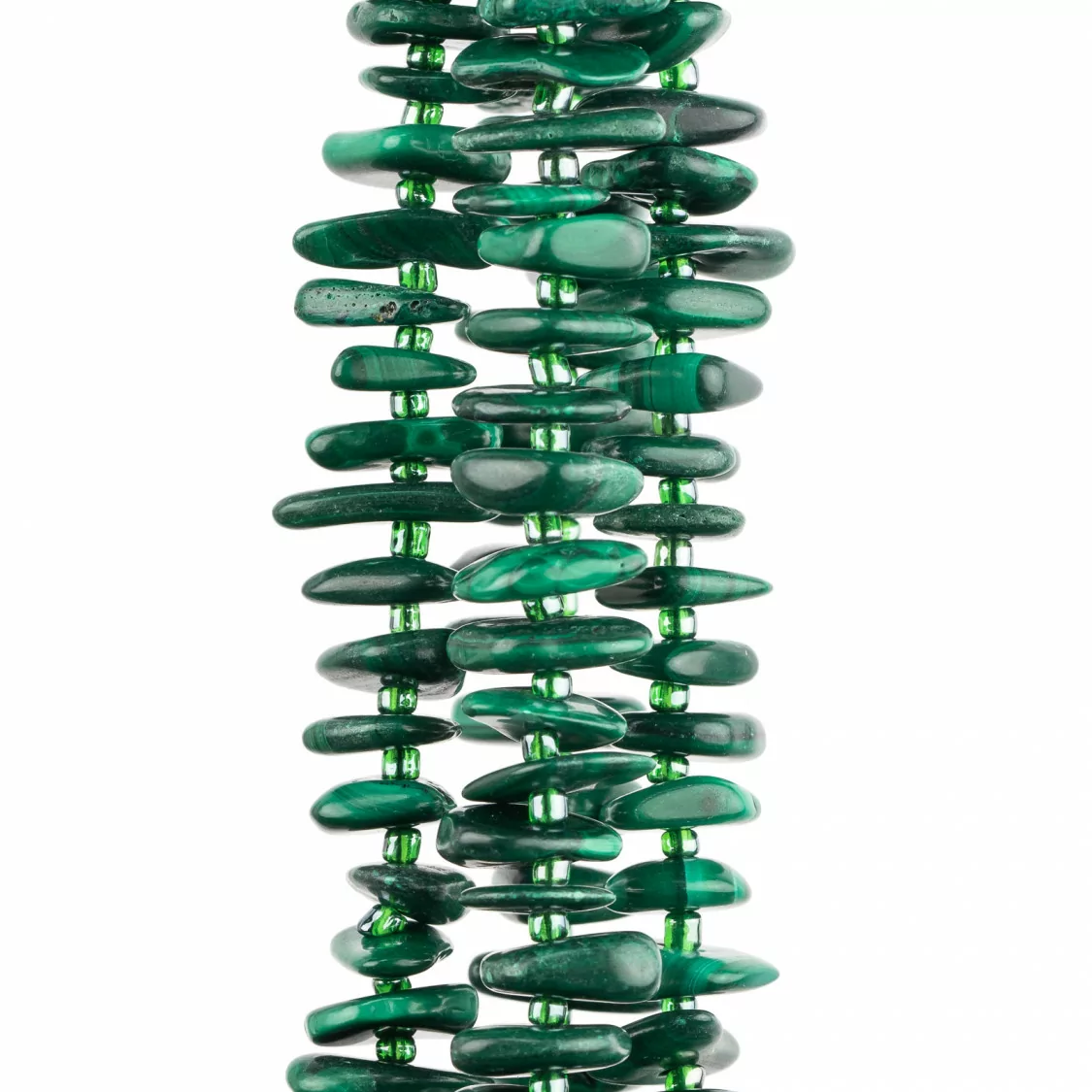 Malachite Rondelle Sasso Irregolare Burattato 8-13mm-MALACHITE | Worldofjewel.com