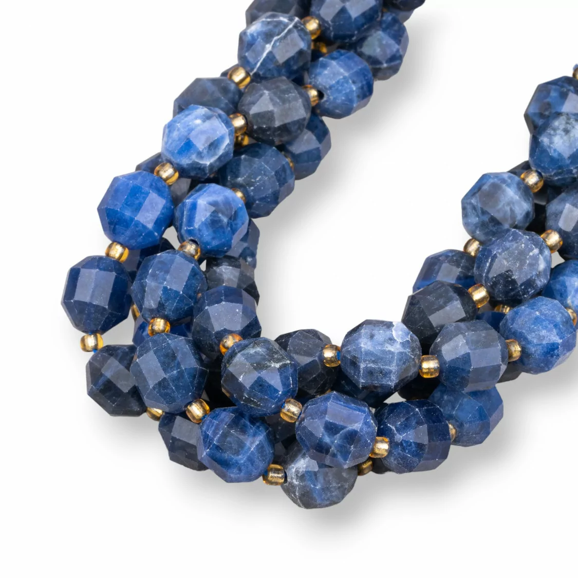 Sodalite Ball Taglio Cilindrico Sfaccettato 9x10mm-SODALITE | Worldofjewel.com