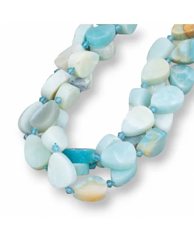 Amazzonite Goccia Piatta Satinata (Matte) 11x16mm-AMAZONITE CLASSICA | Worldofjewel.com