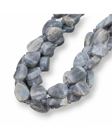 Labradorite Grigio Goccia Piatta Satinata (Matte) 12-18mm-LABRADORITE GRIGIO | Worldofjewel.com