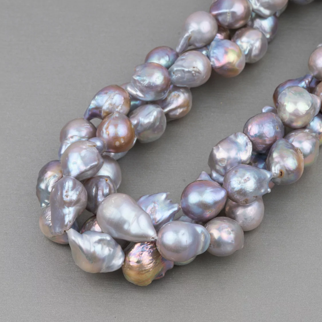 Perle Di Fiume Barocche A Goccia (NSW) 80-90gr Grigio Bronzo-PERLE BAROCCHE | Worldofjewel.com