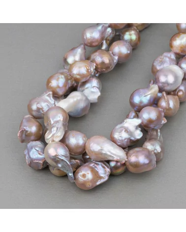 Perle Di Fiume Barocche A Goccia (NSW) 100-110gr Bronzo Lilla-PERLE BAROCCHE | Worldofjewel.com