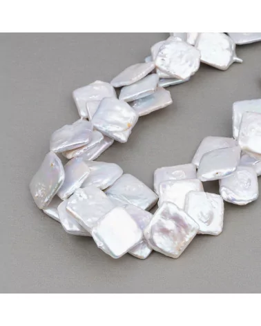 Perle Di Fiume Piatte Rombo (SWG) Bianco 50-60gr-PERLE SCARAMAZZE PIATTE | Worldofjewel.com