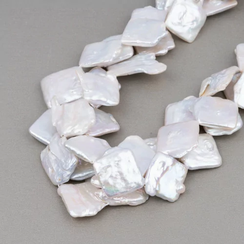 Perle Di Fiume Piatte Rombo (SWG) Bianco 60-70gr-PERLE SCARAMAZZE PIATTE | Worldofjewel.com