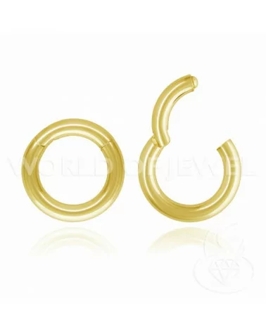 Chiusura Di Argento 925 Gancio A Ciambella Con Chiusura Invisibile 20mm 2pz Dorato-CHIUSURE DI ARGENTO | Worldofjewel.com