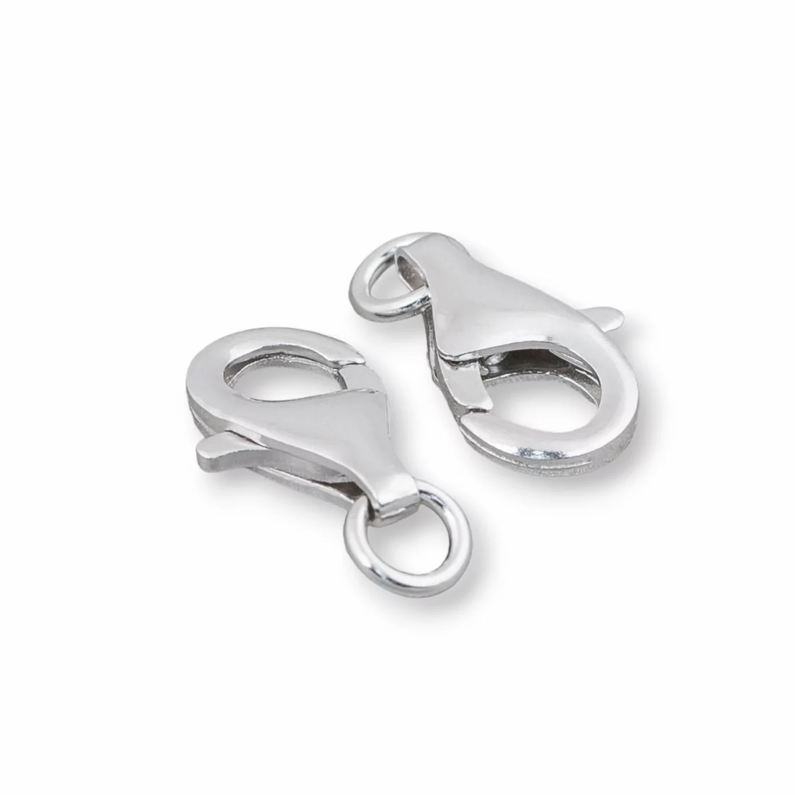 Chiusura Di Argento 925 Moschettone 16mm A Pesciolino 6pz Rodiato-CHIUSURE DI ARGENTO | Worldofjewel.com