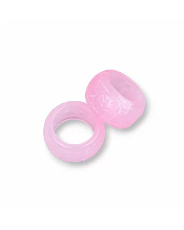 Componenti Di Giada Burma Incisa Anello 25x12mm 3pz Rosa-COMPONENTI DI GIADA BURMA | Worldofjewel.com