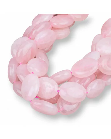 Quarzo Rosa Ovale Piatto 18x25mm-QUARZO ROSA | Worldofjewel.com