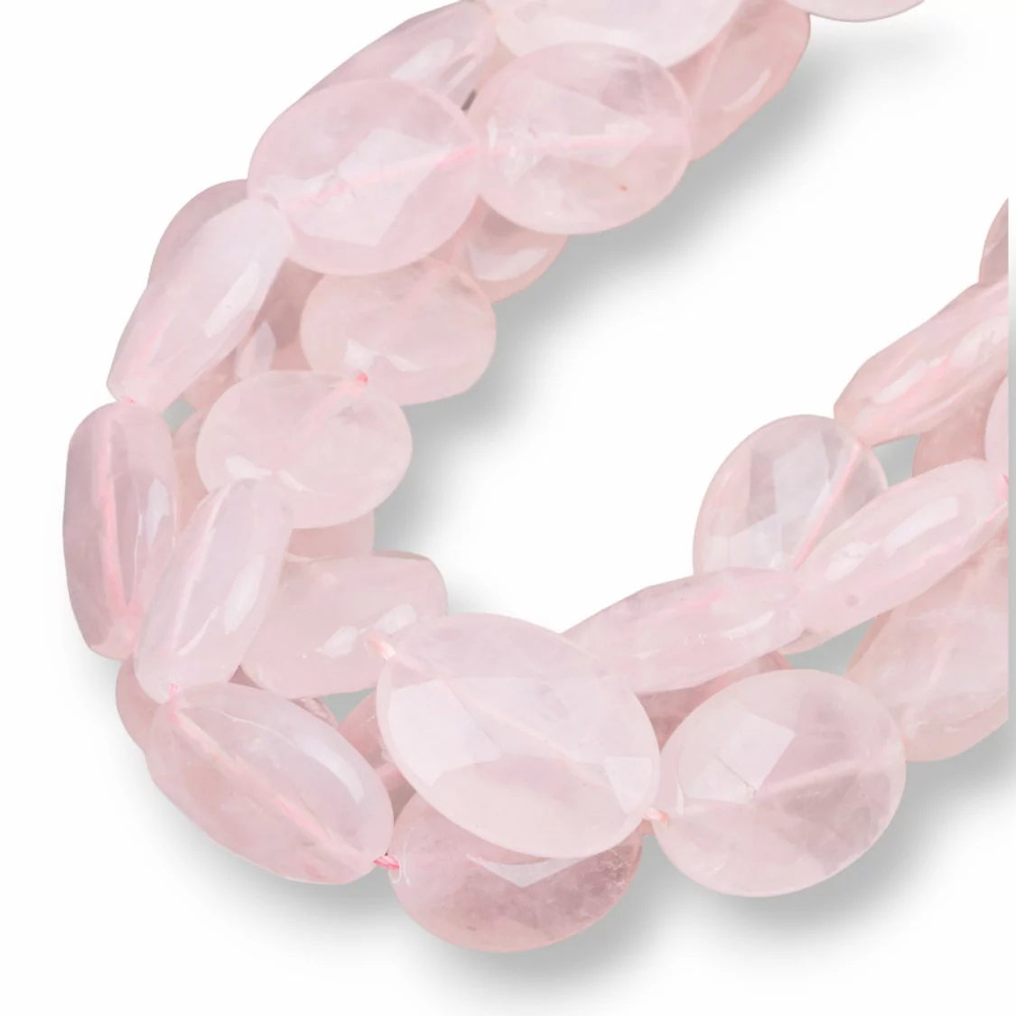 Quarzo Rosa Ovale Piatto Sfaccettato 15x20mm Trasparente-QUARZO ROSA | Worldofjewel.com