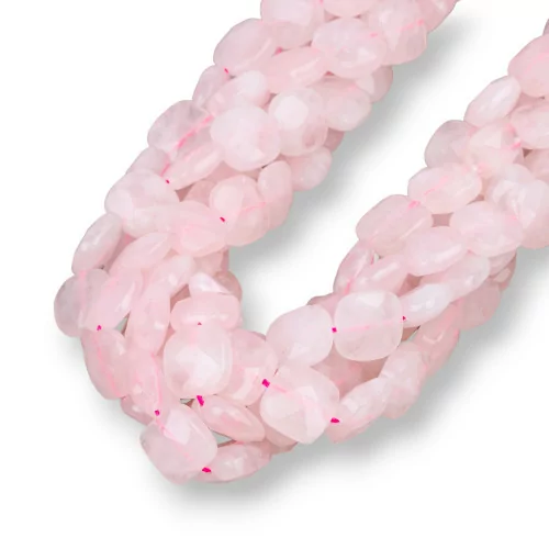 Quarzo Rosa Quadrato Piatto Sfaccettato 12mm-QUARZO ROSA | Worldofjewel.com