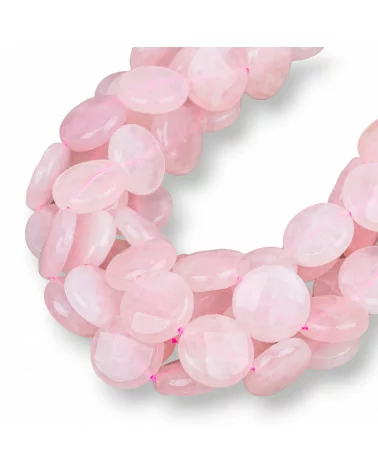 Quarzo Rosa Tondo Piatto Sfaccettato 15mm-QUARZO ROSA | Worldofjewel.com