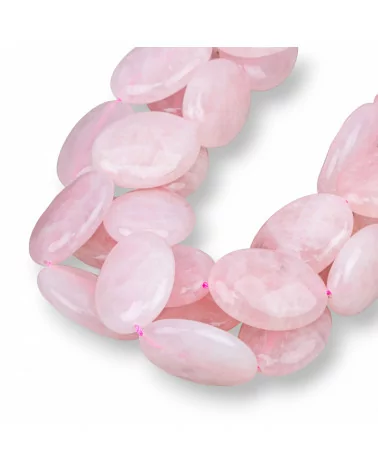 Quarzo Rosa Ovale Piatto Sfaccettato 18x25mm-QUARZO ROSA | Worldofjewel.com