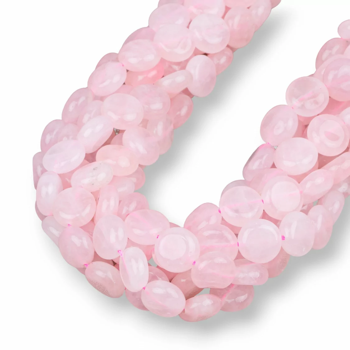 Quarzo Rosa Tondo Piatto Liscio 12mm-QUARZO ROSA | Worldofjewel.com