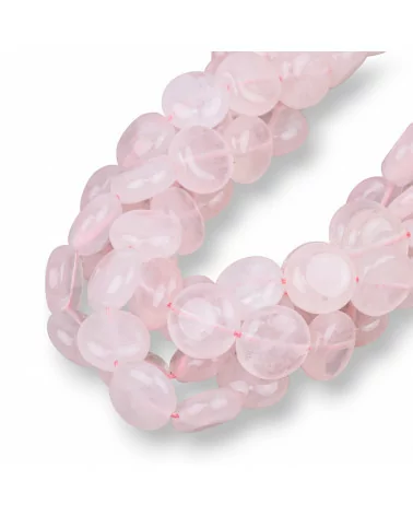 Quarzo Rosa Tondo Piatto Liscio 14mm Chiaro-QUARZO ROSA | Worldofjewel.com