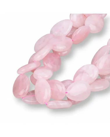 Quarzo Rosa Gocce Piatte Lisce 18x25mm-QUARZO ROSA | Worldofjewel.com