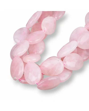 Quarzo Rosa Gocce Piatte Sfaccettato 18x25mm-QUARZO ROSA | Worldofjewel.com